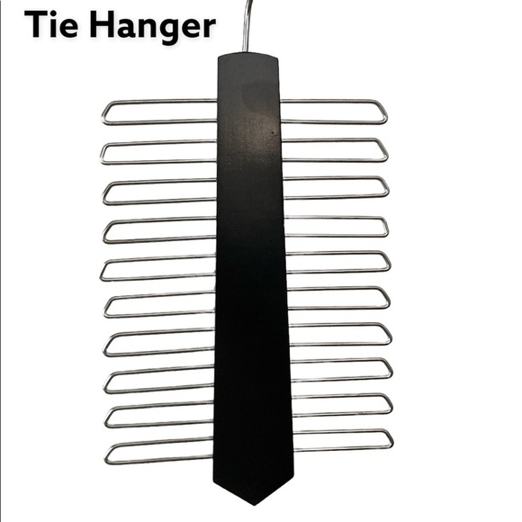 Men’s Tie Hanger 20 Slots Black & Silver BNWT - Picture 1 of 2